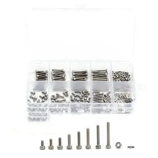 304 stainless steel M2 hexagon socket screw with flat washer in plastic box
