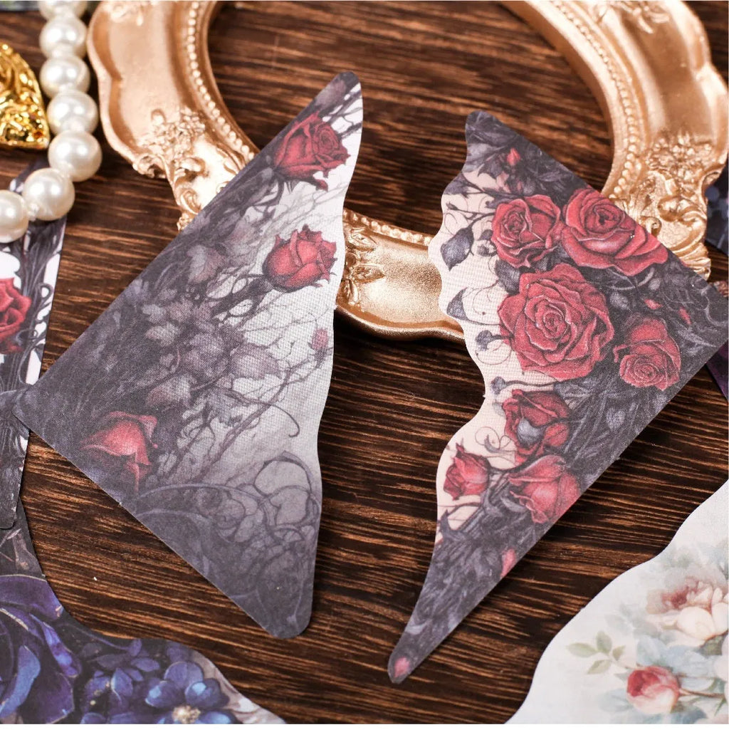 Set of modern simple light paper bookmarks in Spring Vine, pink plum, and red rose colours for DIY hand accounts
