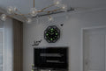 Acrylic wall clock with solar sweeping movement, square design in 35cm, 40cm or 58cm, Green or White