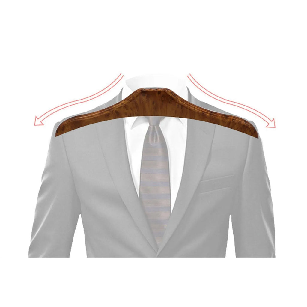 Wood yellow stainless steel car clothes hanger with removable design for suits and uniforms