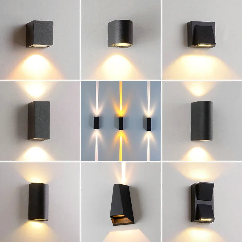 Modern simple outdoor waterproof LED wall lamp with aluminium shell and IP65 rating