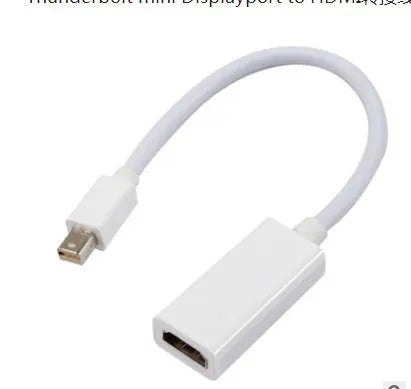 24.5 cm Mini DisplayPort to HDMI adapter cable with male DP and female HDMI connectors