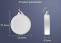 White magnetic Apple Watch charger with USB male input and circular coil base