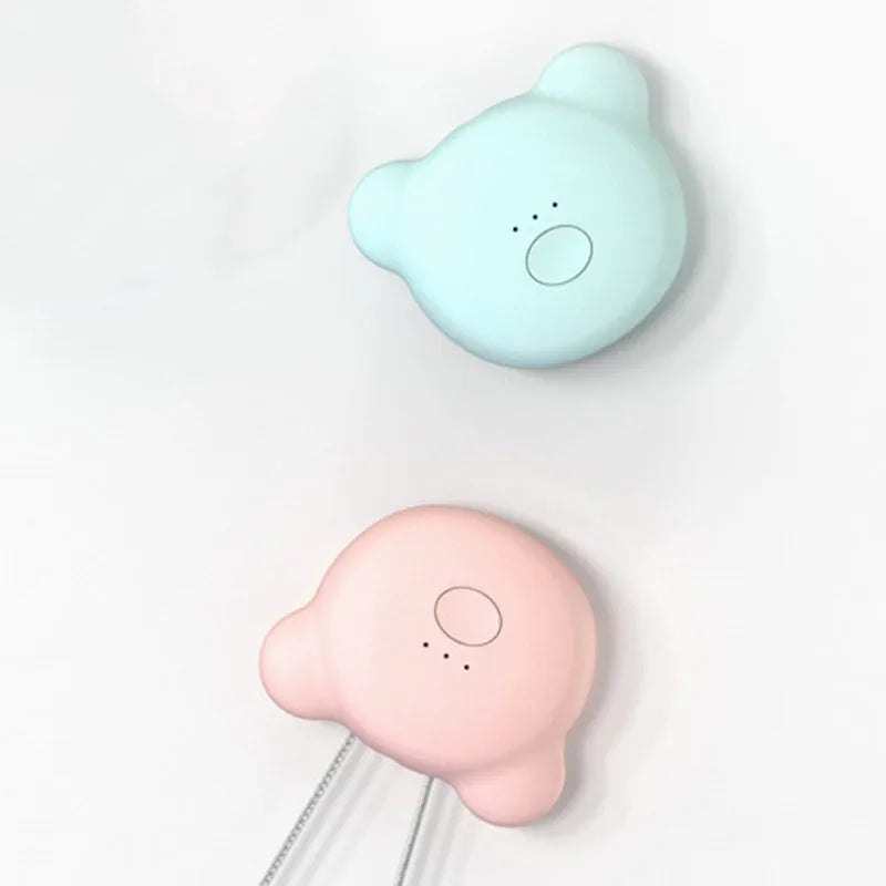 USB mini portable air purifier necklace in blue, grey, pink or white colours with charging cable