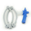 One-key foldable pet bathing hose with 40 cm ring, PVC dog shower tool connected to garden hose