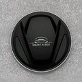 Black plastic CarPlay box TBOX measuring 79x79x18mm with USB cable and accessories