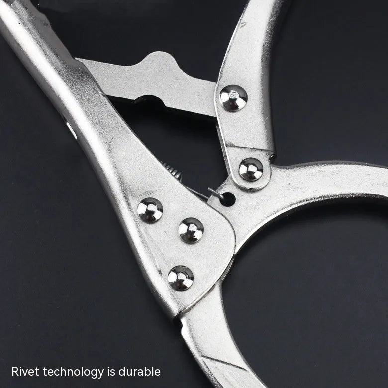 45 steel adjustable oil filter wrench showing clamp mechanism and 50-110mm range markings