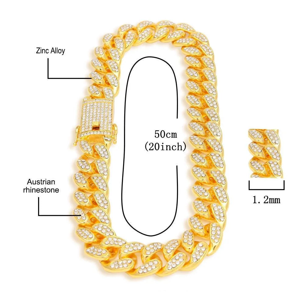 Roman numeral square watch with mesh band, bracelet, and necklace set in gold tone