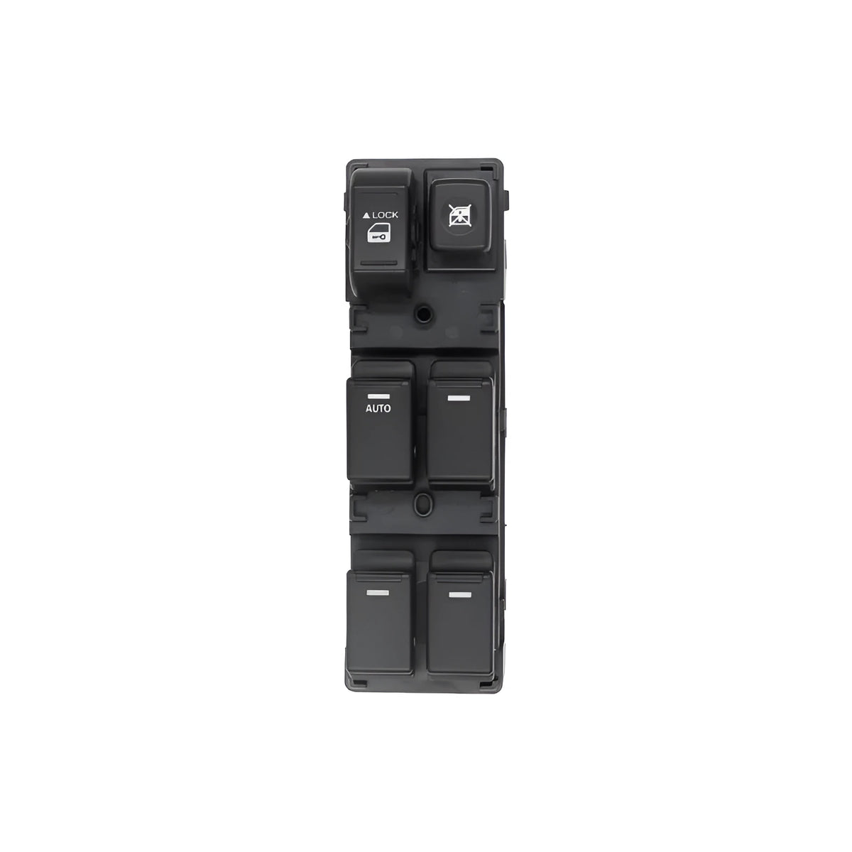 Black plastic power window switch for Kia Sorento, 170g, for door panel installation