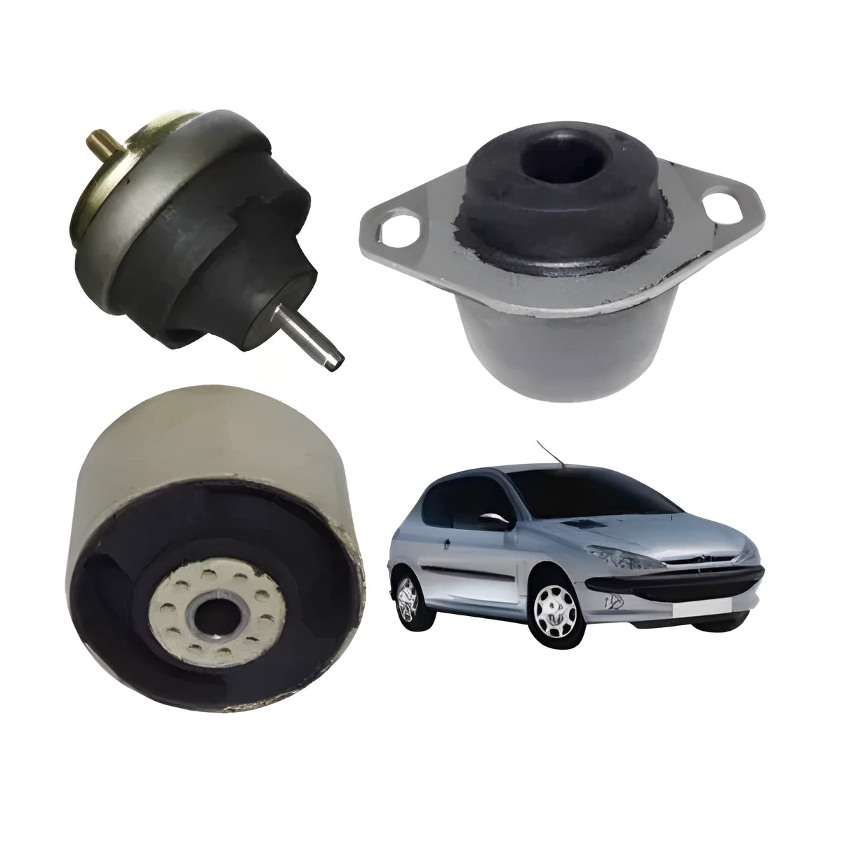 Stainless steel engine mount bracket for Peugeot 206 2003 to 2009 replacement support part