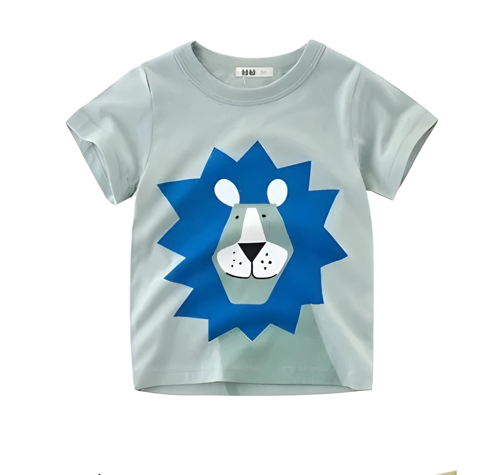 Boys' cotton T-shirt with animal graphic print in sizes 90-140cm