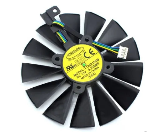EVERFLOW T129215SM 95mm square GPU cooling fan with 4-pin connector