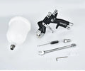 Auto paint sprayer with 1.3mm nozzle, G1/4 air interface, 20cm x 15cm body, shown in black