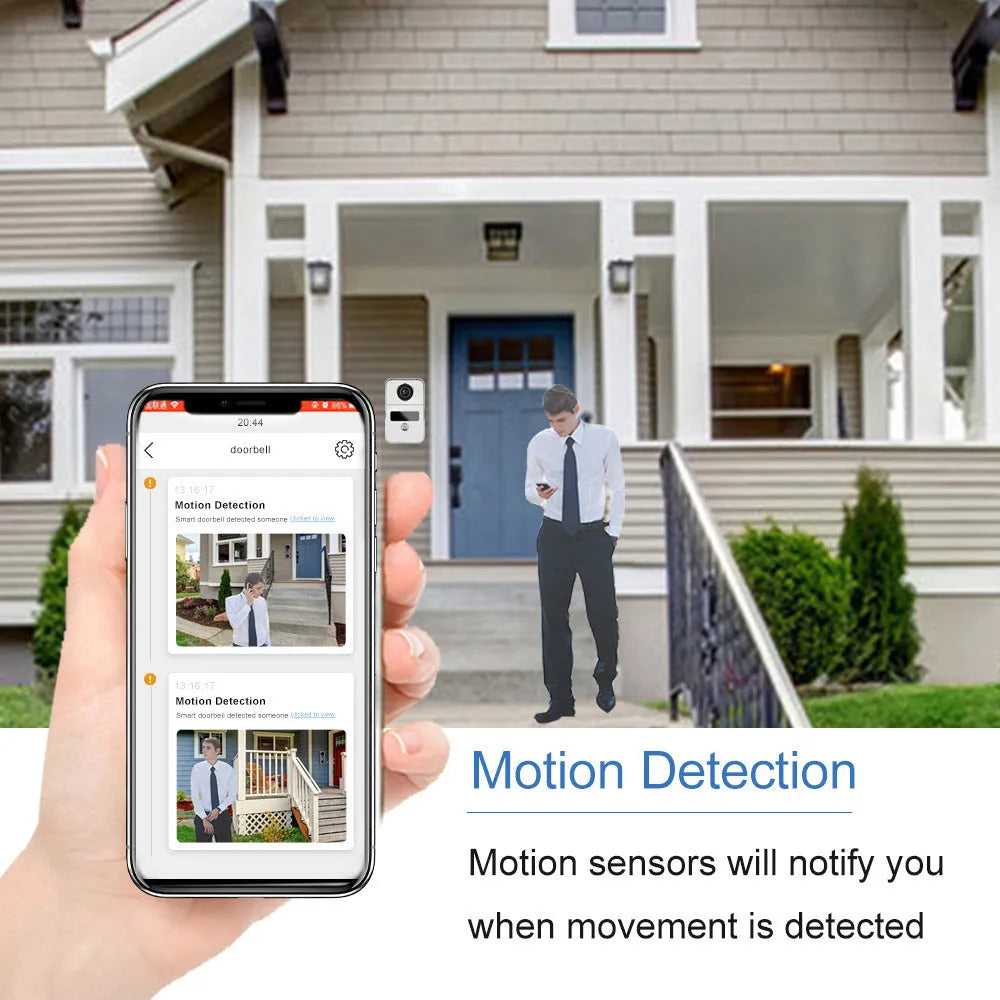 1080P video intercom doorbell system with 10-inch colour display and outdoor camera unit