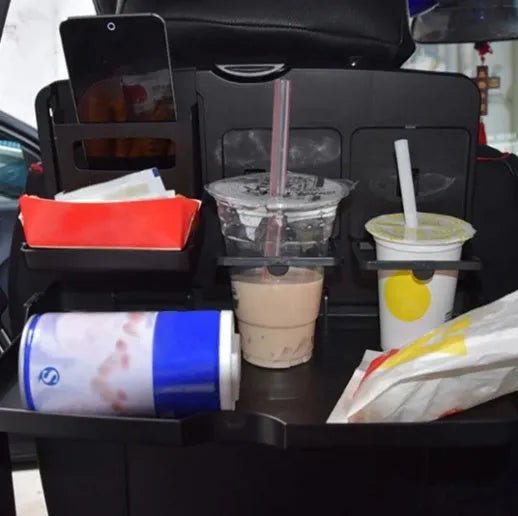 Black ABS plastic automobile beverage rack tray measuring 340x200x30mm