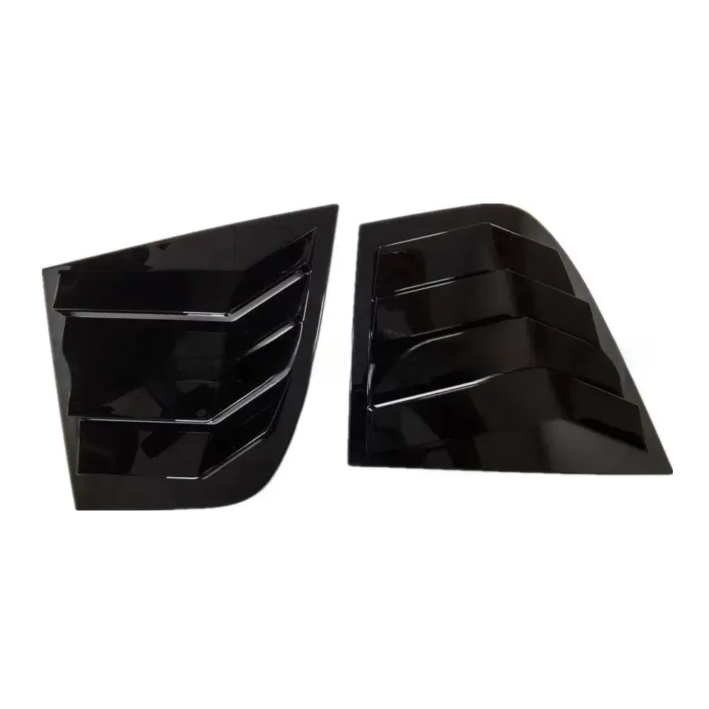 Bright black carbon fibre rear triangle decoration pair for Kia Stinger