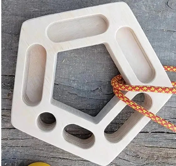 Birch climbing board finger force plate showing 20cm dimensions and wooden construction