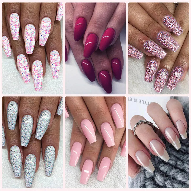 15ml pot of multi-color mixed nail solid model builder gel with lid off showing three color style options