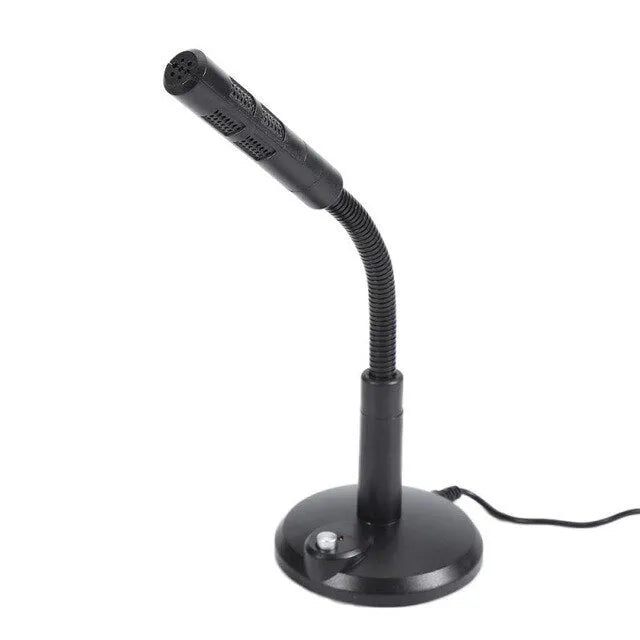 Wireless USB dynamic microphone with built-in lamp, gentleman black colour, for computer voice capture