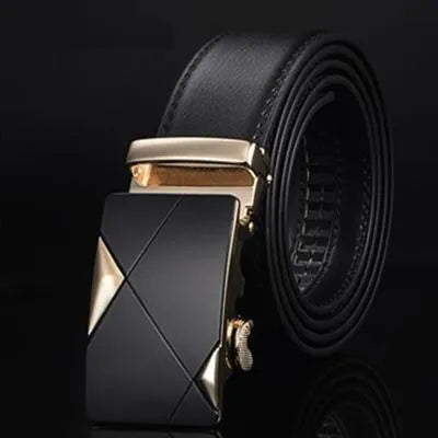 Top quality genuine full grain leather belt for men with metal buckle, available in multiple styles and sizes 110-125cm