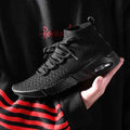 Lynx sneakers in black, gray, red, and white, breathable canvas upper, lace-up design, sizes 39-46
