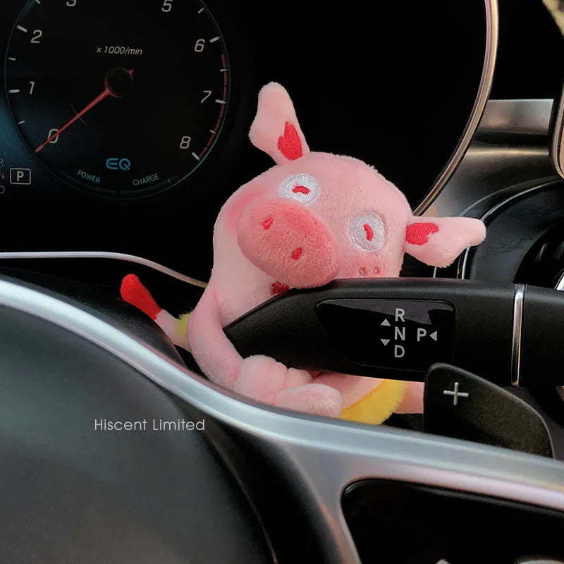 Cotton cartoon dog car ornament for dashboard decoration and pregnant passenger cover