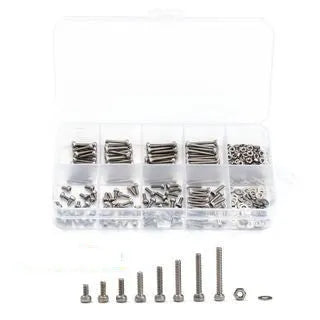 304 stainless steel M2 hexagon socket screw with flat washer in plastic box