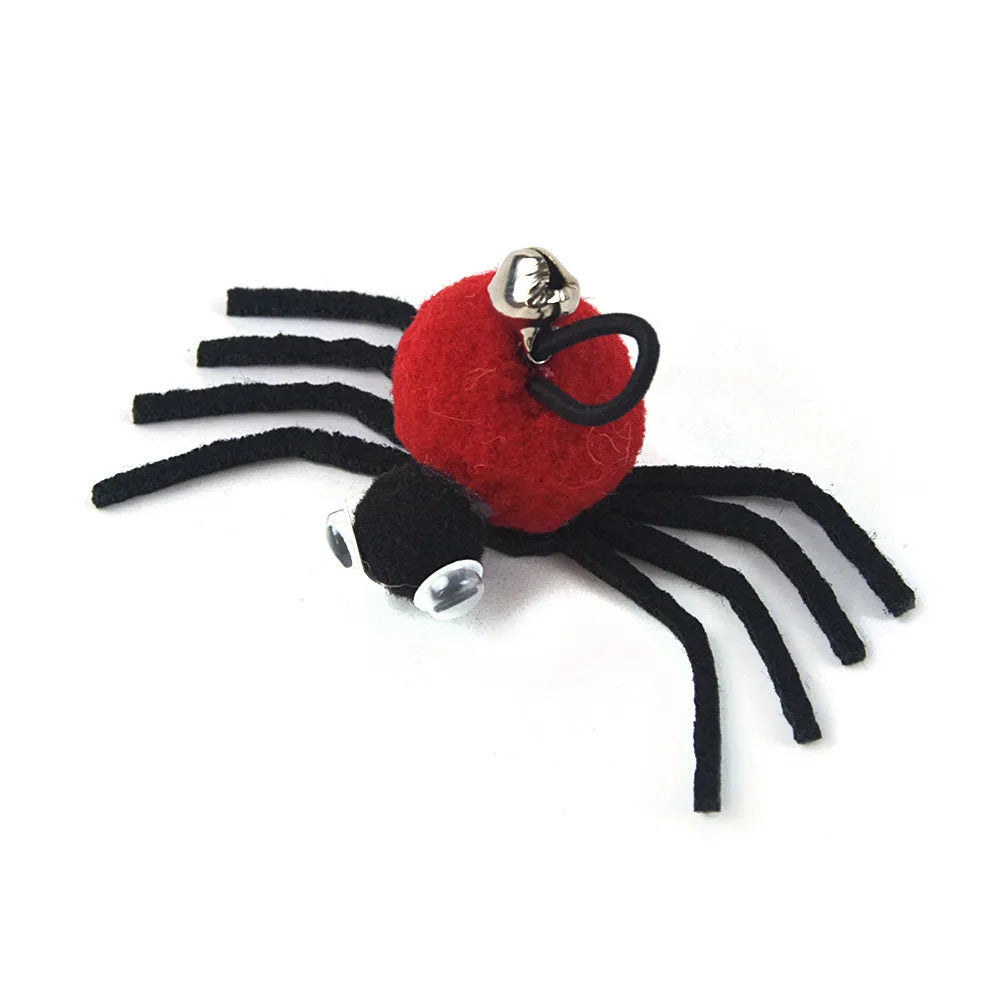 Soft plush Halloween cat toy in orange measuring 4.5 x 9 centimetres