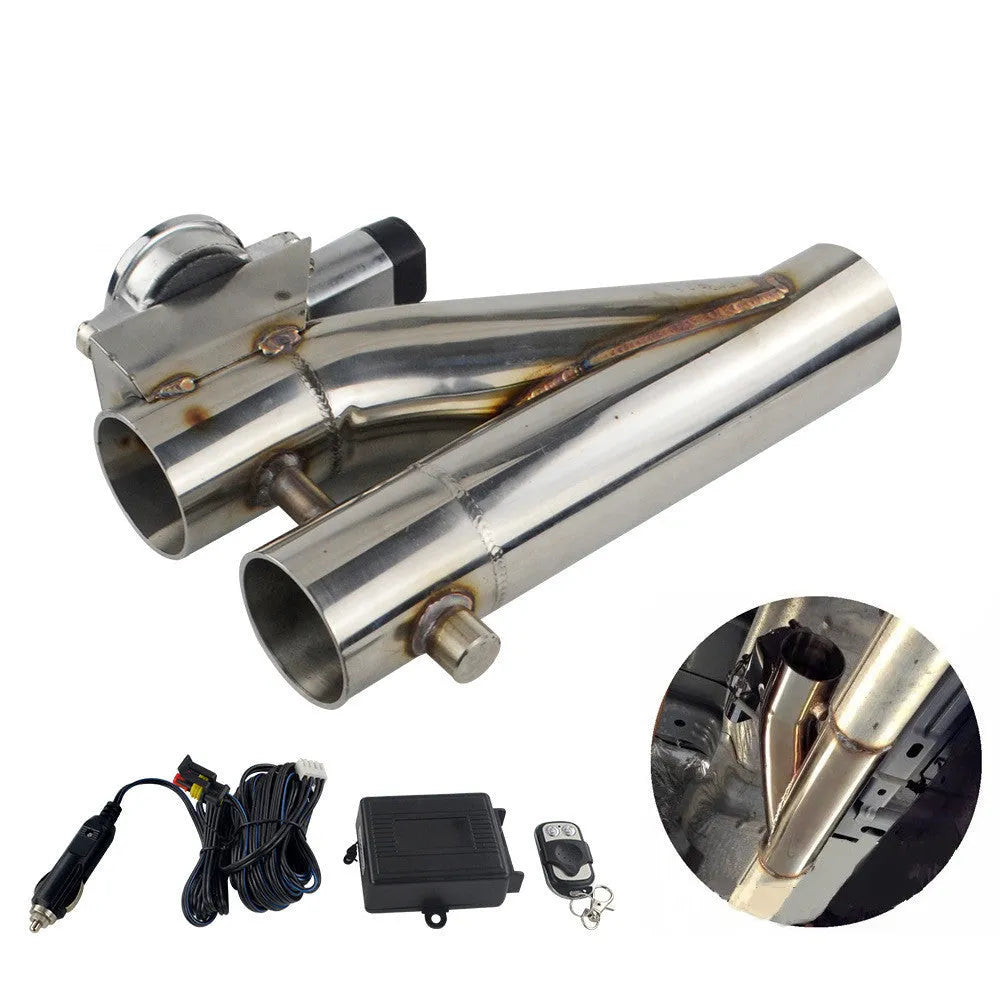 Electronic dual valve exhaust cut out in 304 stainless steel with CNC flange for 2.5 and 3 inch car exhaust piping