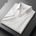 Men's slim fit lapel polo short-sleeved t-shirt in cotton blend fabric