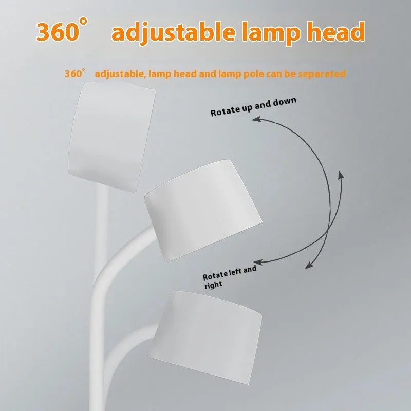 Wireless charging digital clock lamp with eye-protection light in black or white colour
