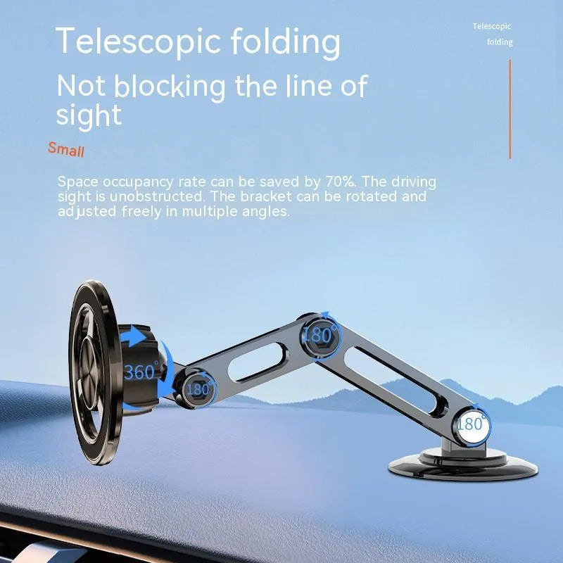 All-metal magnetic car phone holder in four colour options with magnetic rings and adhesives