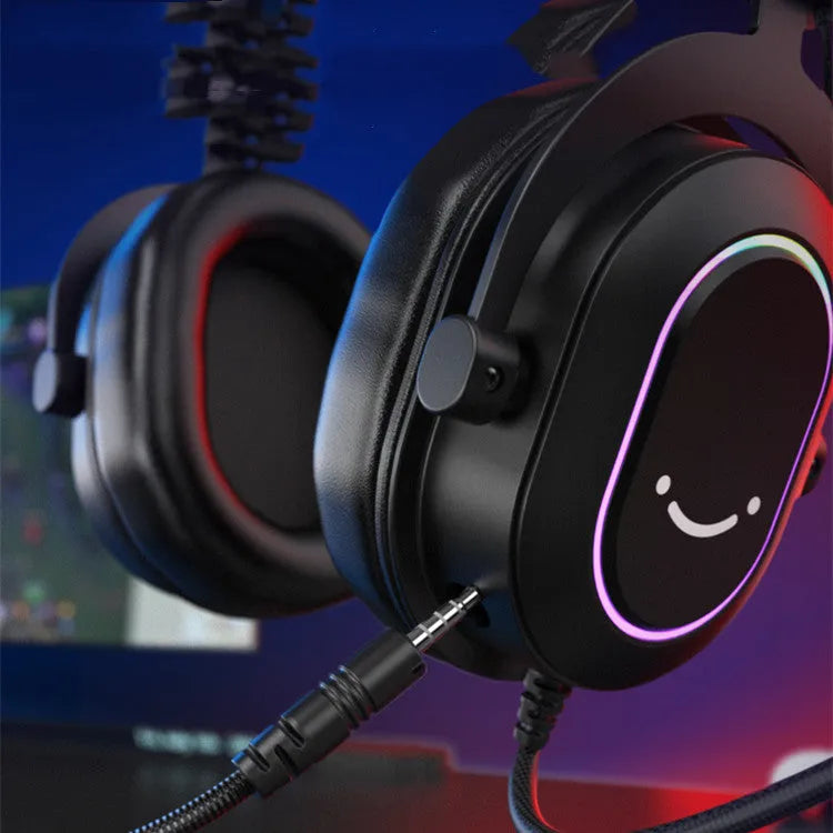 H6 Black USB wired gaming headset with built-in omnidirectional microphone and 48kHz sampling