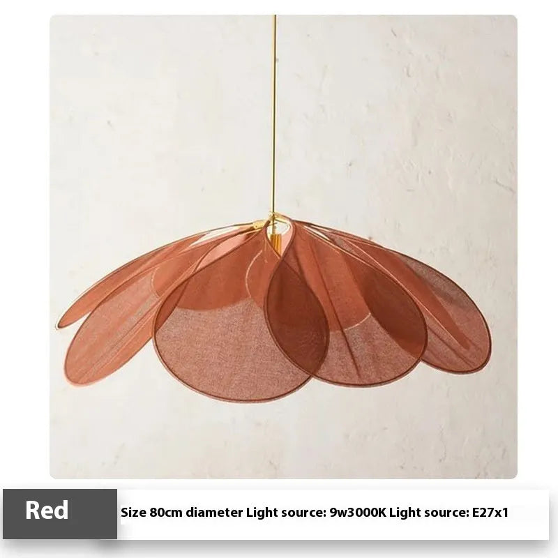 Bohemian style fabric hanging pendant lamp in a choice of colours and diameters.