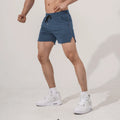 Men's fitness sports casual shorts in straight leg style with polyester fabric