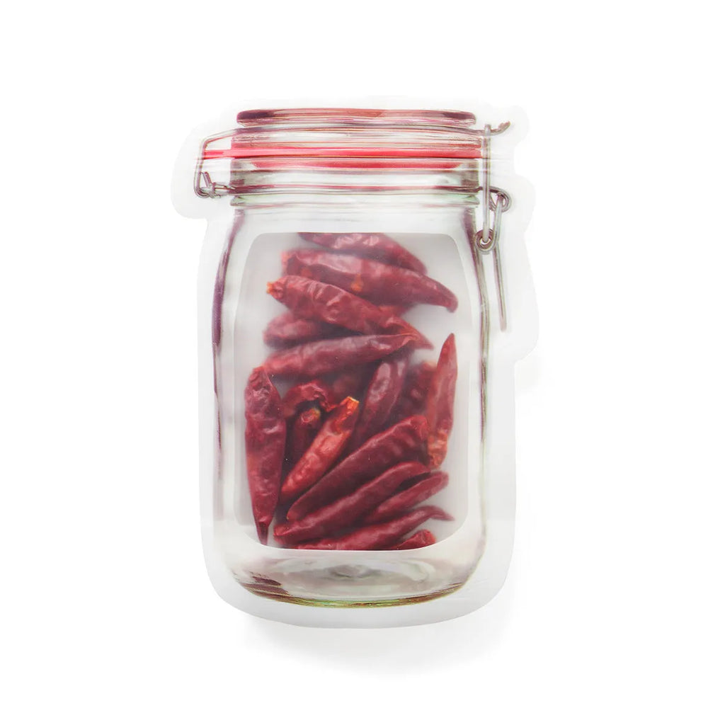 Reusable PE plastic self-sealing snack storage bag with zipper, 1L capacity, for biscuits and nuts