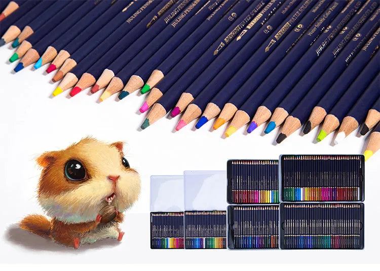 Water soluble coloured pencils with water soluble colour lead in 12 to 72 colour sets and 2B B 5B 3B H 4B hardness.