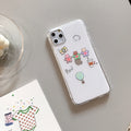 Graffiti bear TPU silicone phone case back cover on iPhone showing Bear A colour design