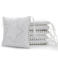 Set of six 30x30 cm pure cotton baby cot bumpers with cartoon computer embroidery pattern in photo colour