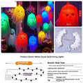 Halloween battery-powered coloured LED lights for indoor wall decoration in 1.5m or 2.5m lengths