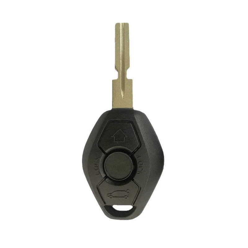 BMW 3 button remote key with straight metal HU58 blade for EWS system compatibility
