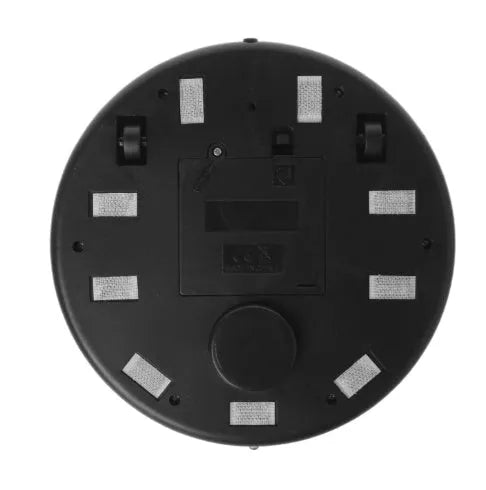 Silver automatic floor sweeping robot with 18cm diameter compact design