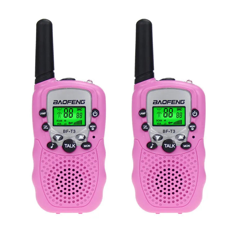 Child handheld walkie talkie set in various colours with channel display and antenna