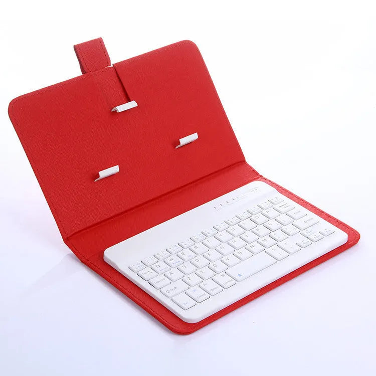 Bluetooth holster keyboard with leather protective case for mobile phones in multiple colour options