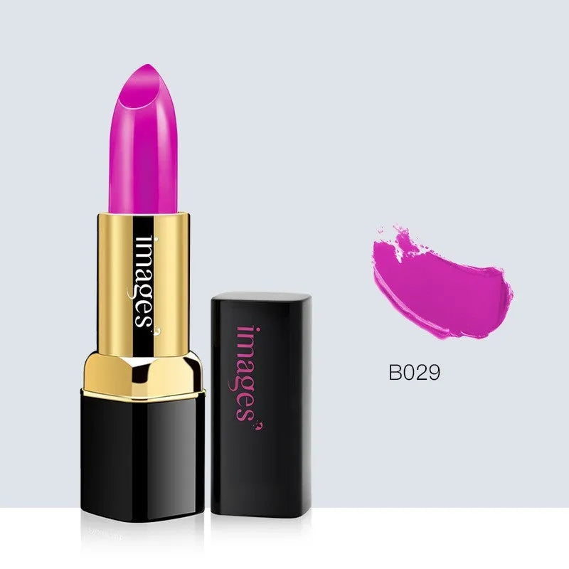Lipstick lip gloss tube in a choice of ten colours including coral red, barbie pink, and classic red.