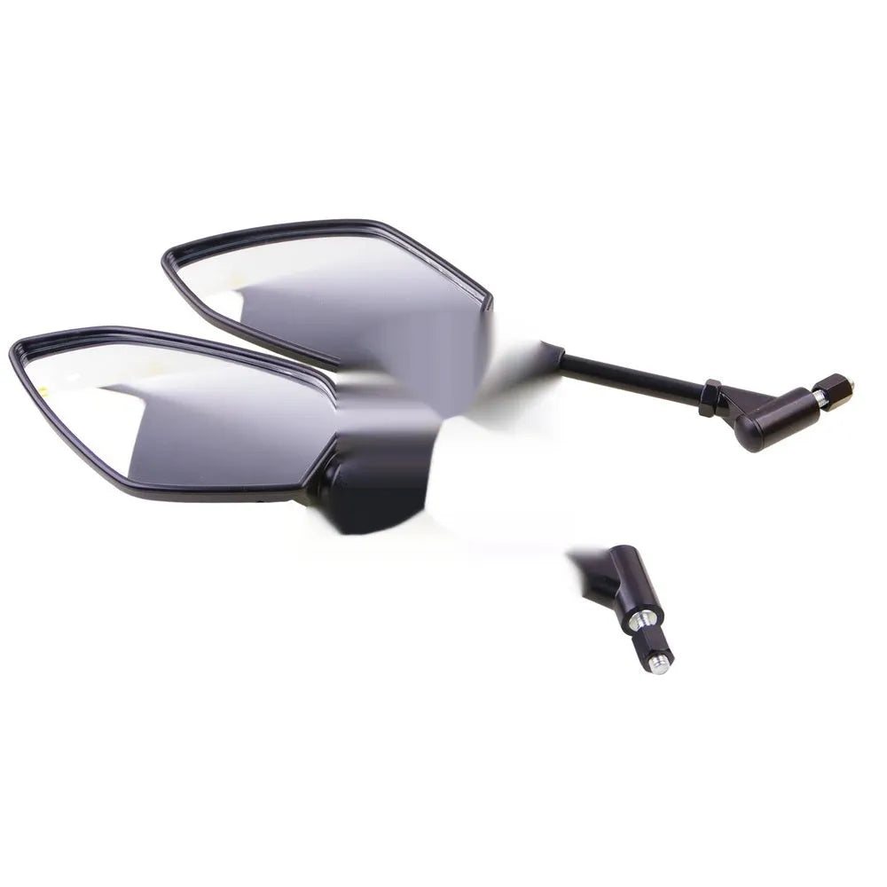 Black cross-border four-wheel ATV rearview mirror with ABS cover and chrome-plated mirror surface