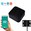 Black WiFi smart garage door controller with USB port for remote and voice control