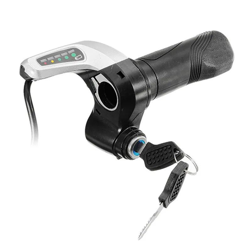 48V 1000W brushed motor controller and twist throttle grip with 5-LED battery indicator for electric bicycle scooter