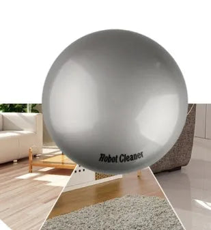 Silver automatic floor sweeping robot with 18cm diameter compact design