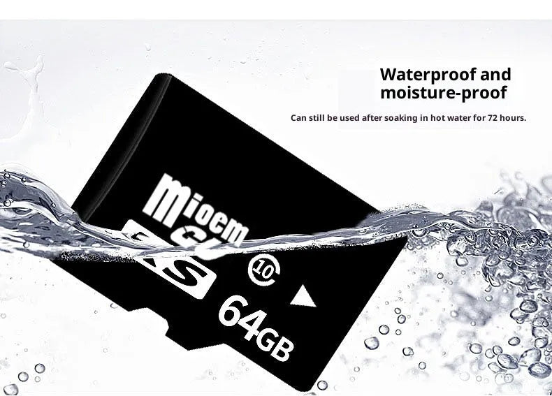 32GB C10 high-speed black TF memory card with 15x11x1mm dimensions